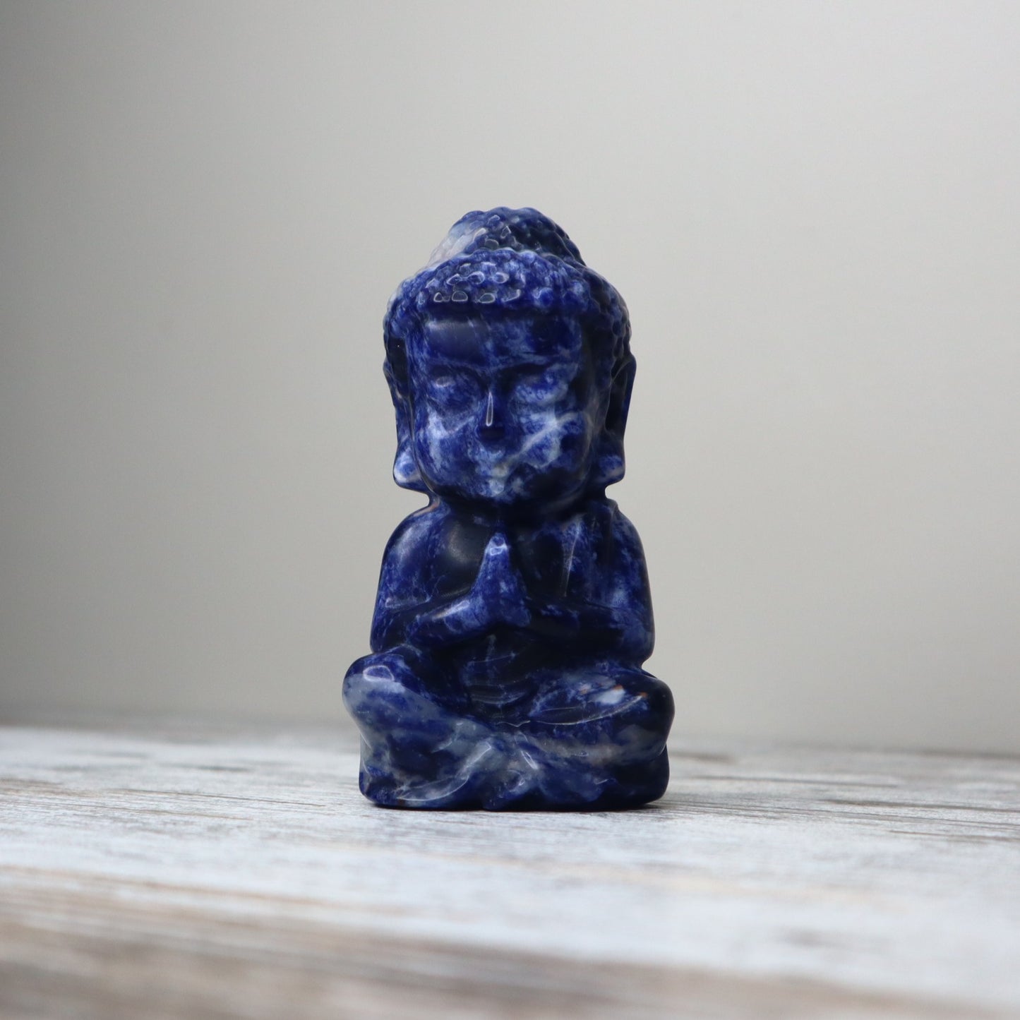 Sodalite Buddha Carving | Wisdom, Truth & Inner Peace