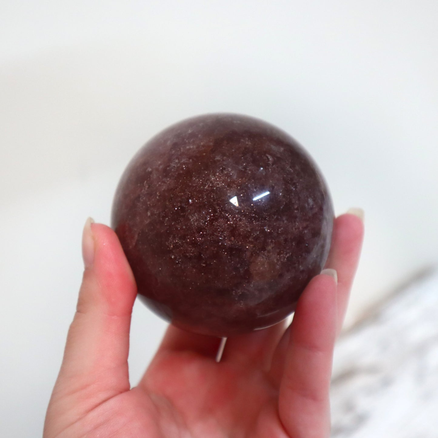 Strawberry Quartz Sphere | Love, Joy & Heart Activation