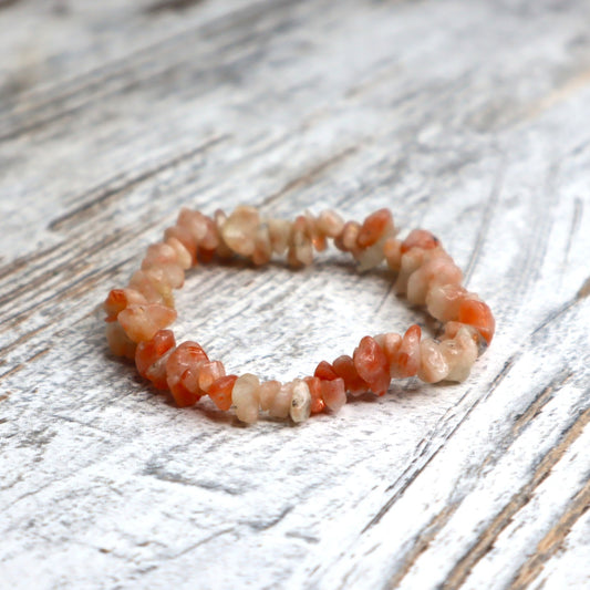 Sunstone Crystal Chip Bracelet