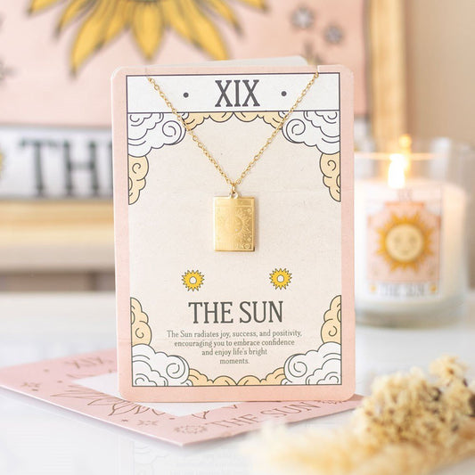 The Sun Tarot Necklace Greeting Card | Joy, Confidence & Positive Energy