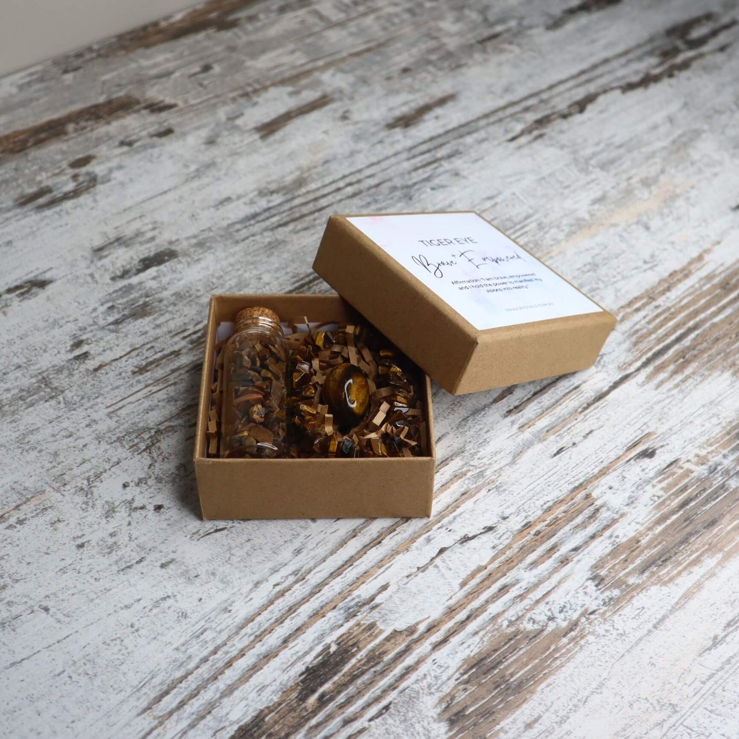 'Brave + Empowered' Chip Gift Box | Tiger Eye