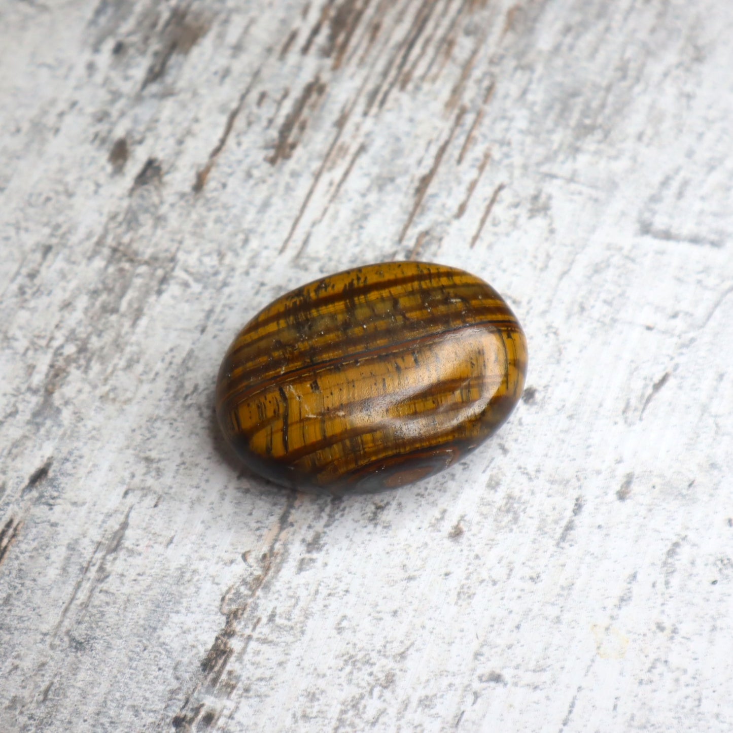 Tiger Eye Palm Stone | Confidence, Protection & Grounded Courage
