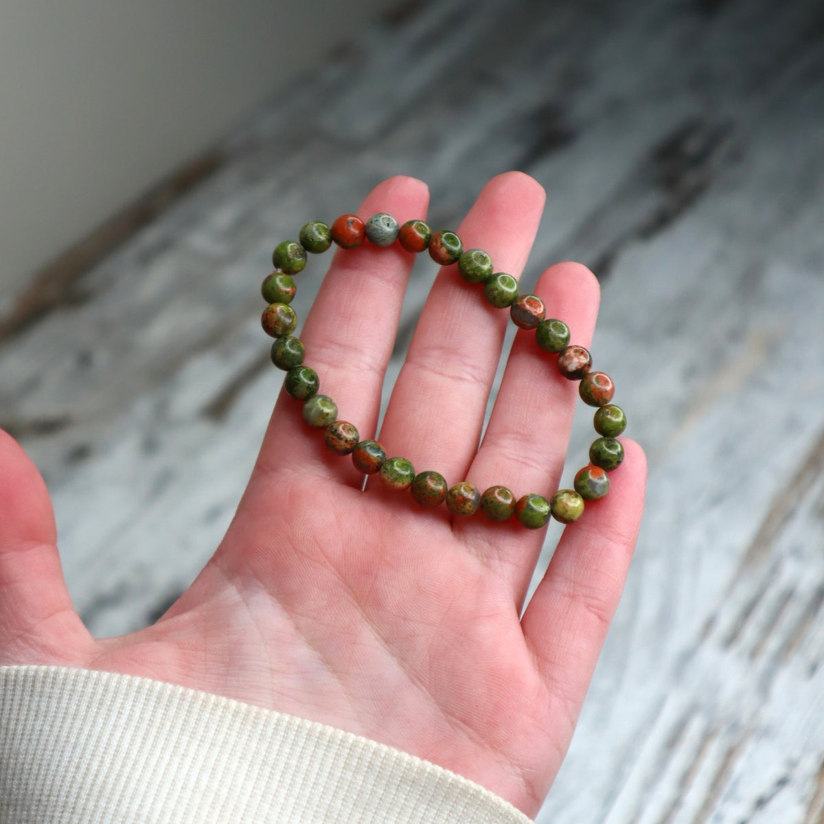 Unakite Bead Bracelet | 6mm | Emotional Healing, Balance &amp; Gentle Renewal