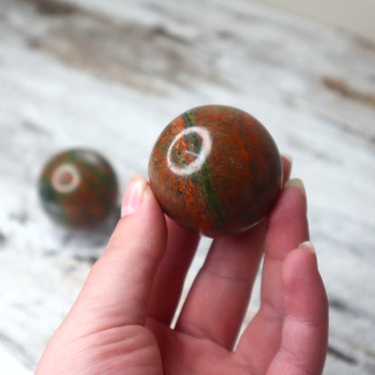 Unakite Crystal Sphere | Emotional Healing, Balance & Gentle Renewal