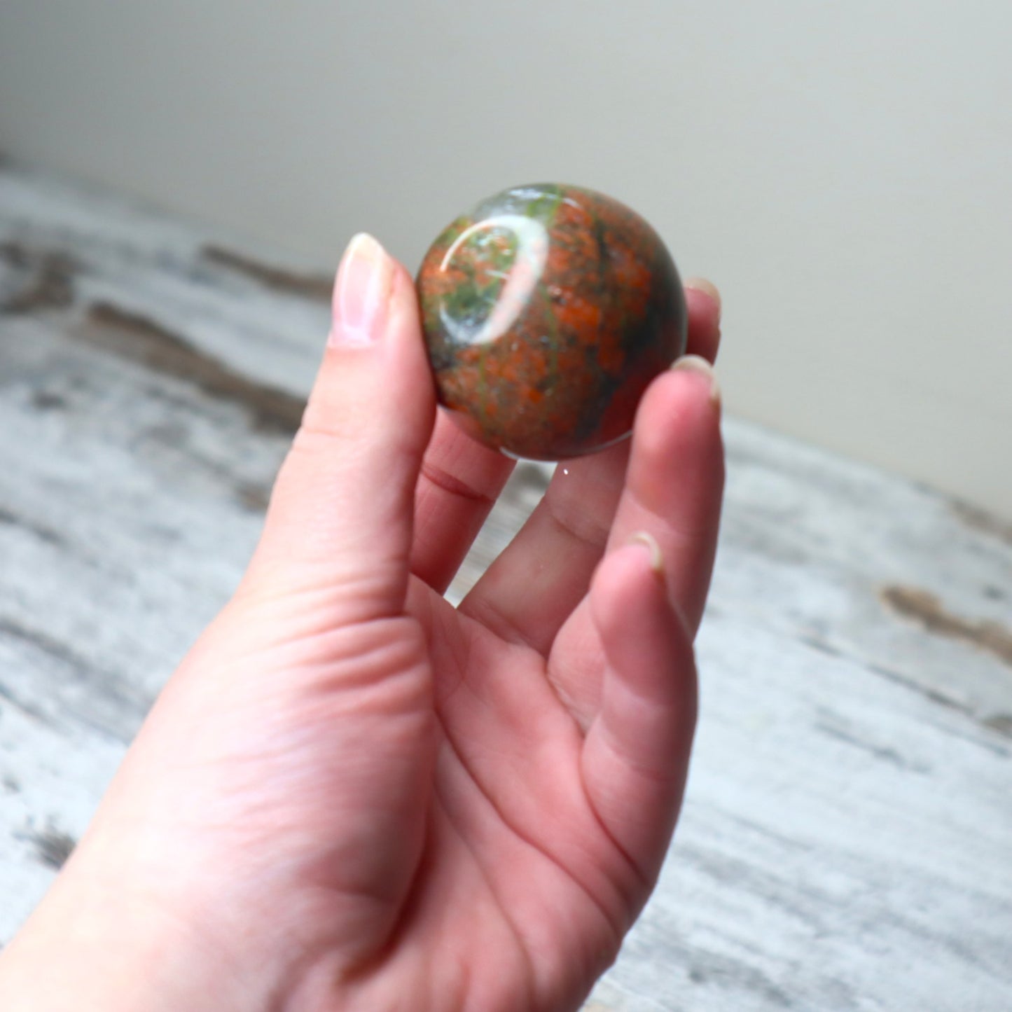 Unakite Crystal Sphere | Emotional Healing, Balance & Gentle Renewal
