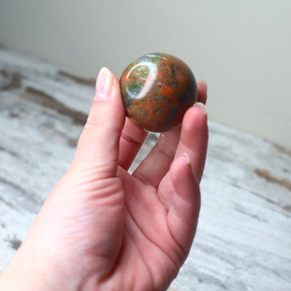 Unakite Crystal Sphere | Emotional Healing, Balance & Gentle Renewal