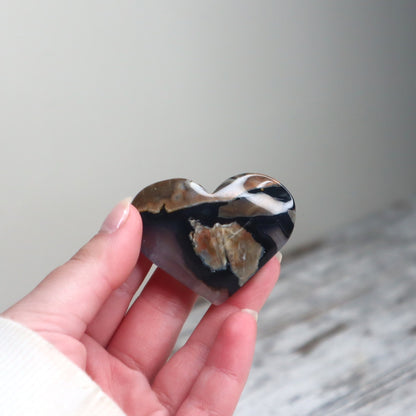 Volcano Agate Heart | Grounding, Inner Strength & Transformation