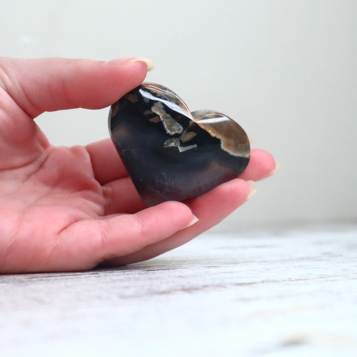 Volcano Agate Heart | Grounding, Inner Strength & Transformation