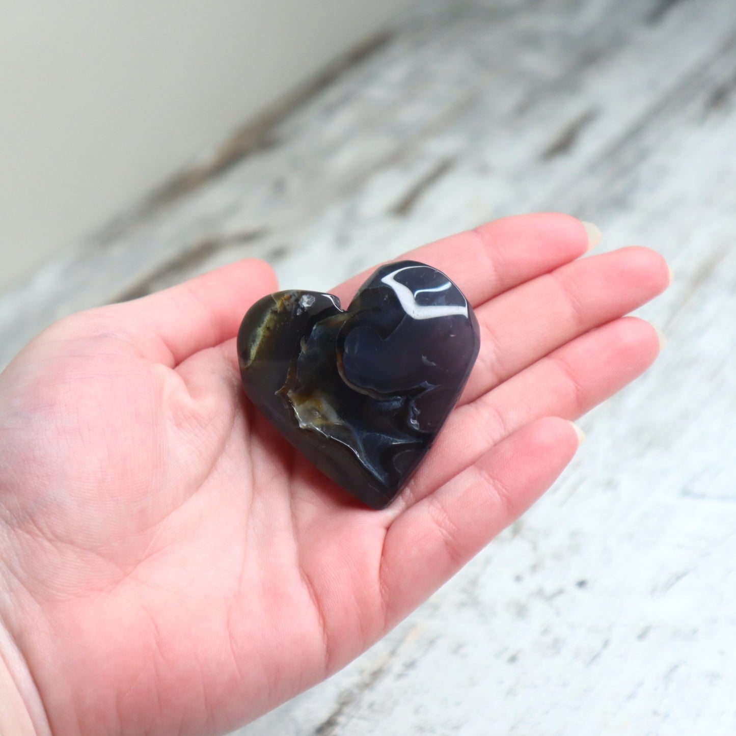 Volcano Agate Heart | Grounding, Protection & Inner Stability