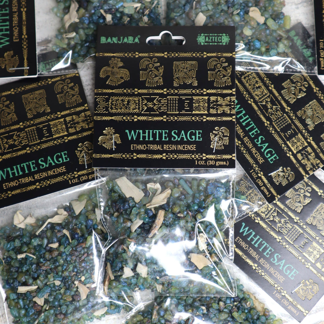 Banjara White Sage Resin Incense 30g | Cleansing, Renewal &amp; Sacred Space