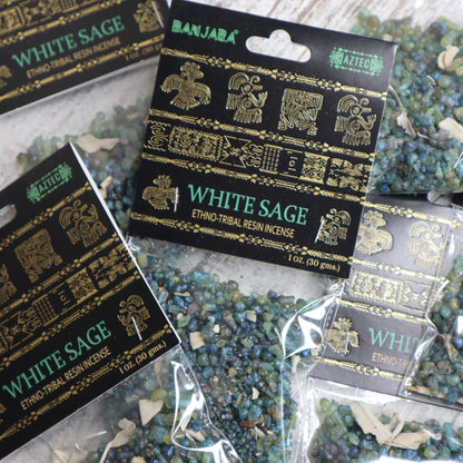 Banjara White Sage Resin Incense 30g | Cleansing, Renewal & Sacred Space