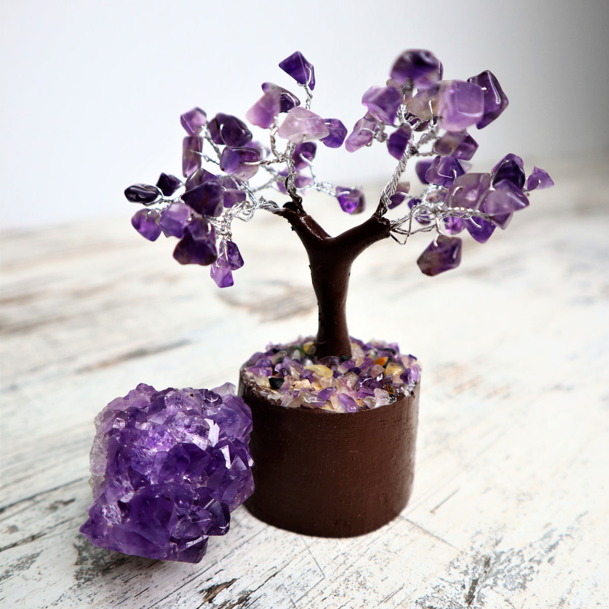 Amethyst Mini Crystal Tree | Calm, Protection &amp; Inner Peace