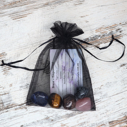 'Brave + Empowered' Crystal Kit | Confidence, Courage & Inner Strength