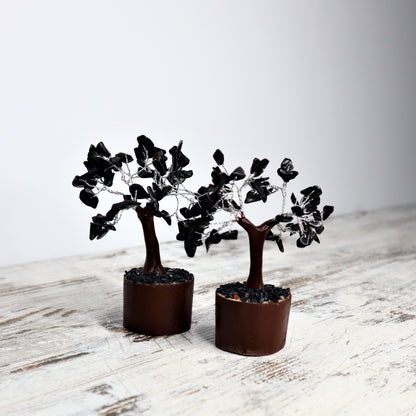 Black Onyx Mini Crystal Tree