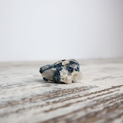 Blue Tourmaline on Quartz w/Mica (35g)