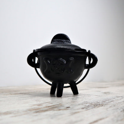 Triple Moon Cast Iron Cauldron | 7.5cm | Protection, Cleansing & Ritual Power