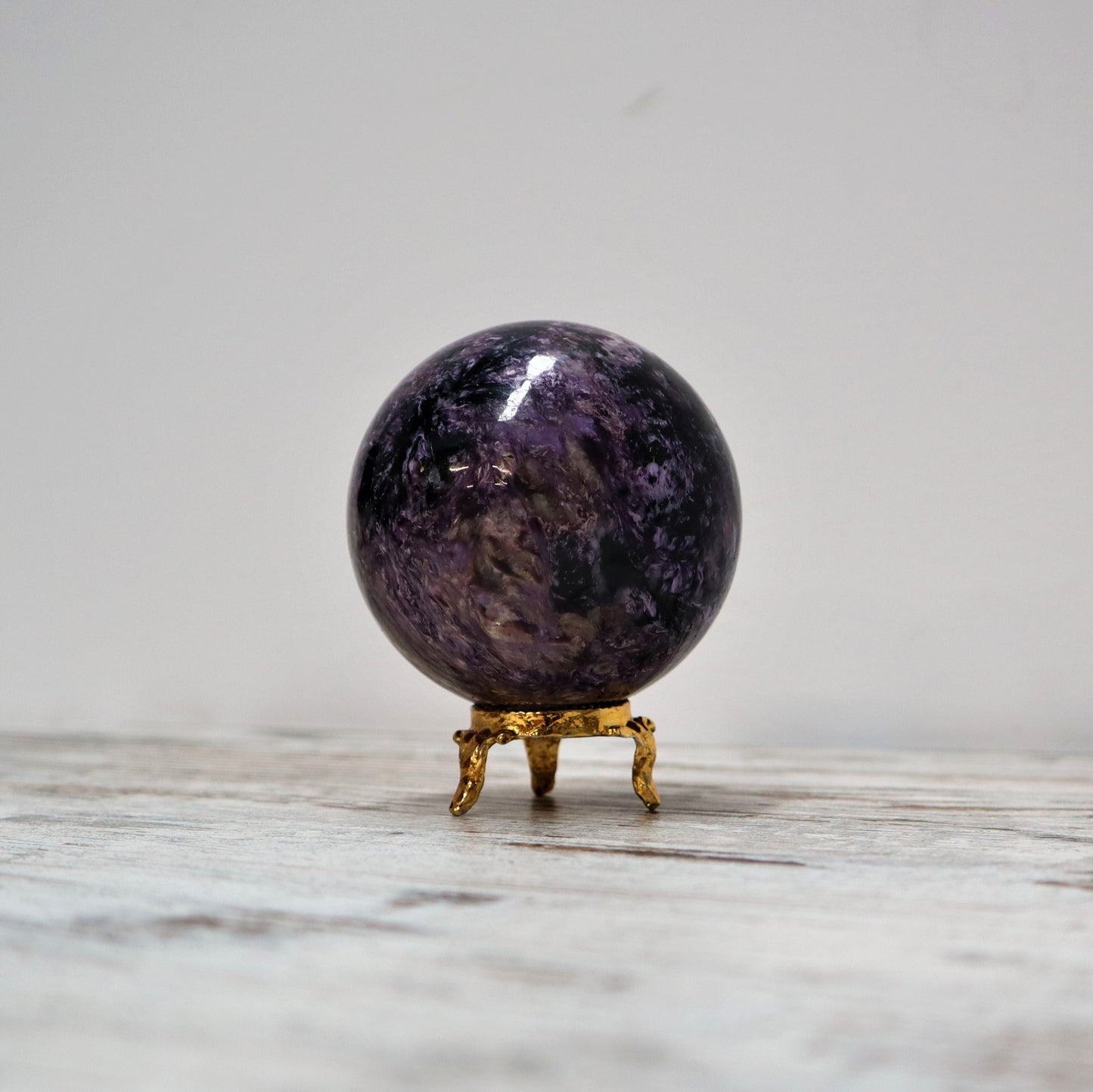 Charoite Sphere | Soul Purpose + Spiritual Strength