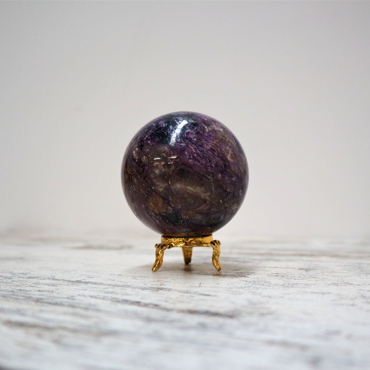 Charoite Sphere | Soul Purpose + Spiritual Strength