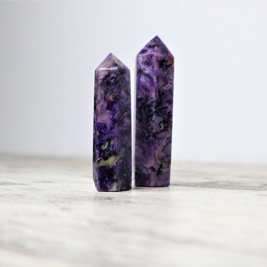 Charoite Tower | Divine Flow + Intuition