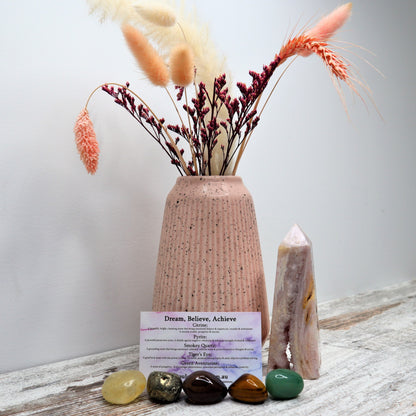 'Dream, Believe, Achieve' Crystal Kit | Abundance, Motivation & Success