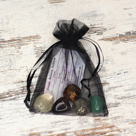 'Dream, Believe, Achieve' Crystal Kit | Abundance, Motivation & Success