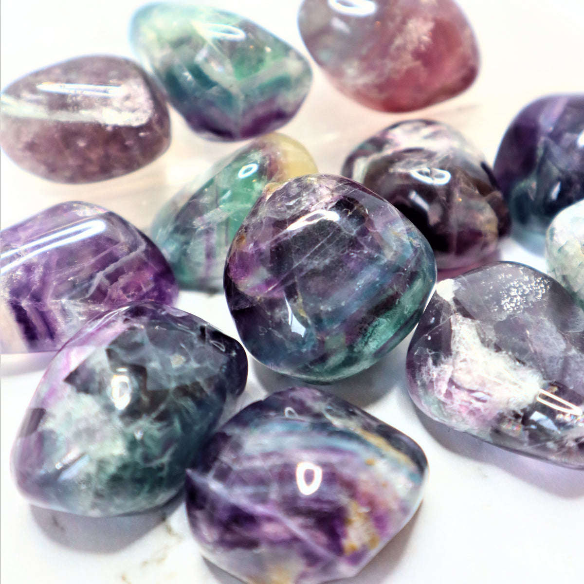 Rainbow Fluorite Tumble | Clarity, Calm &amp; Intuition Activation