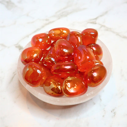 Sunset Aura Quartz Tumble | Creativity, Joy & Radiant Confidence