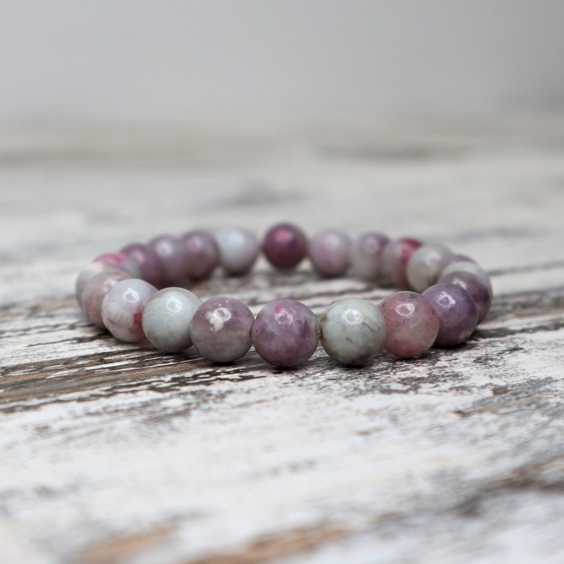 Pink Tourmaline Bead Bracelet | 8mm | Love, Compassion &amp; Emotional Healing