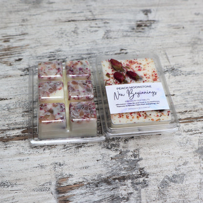 'New Beginnings' Soy Wax Melts | Peach Moonstone