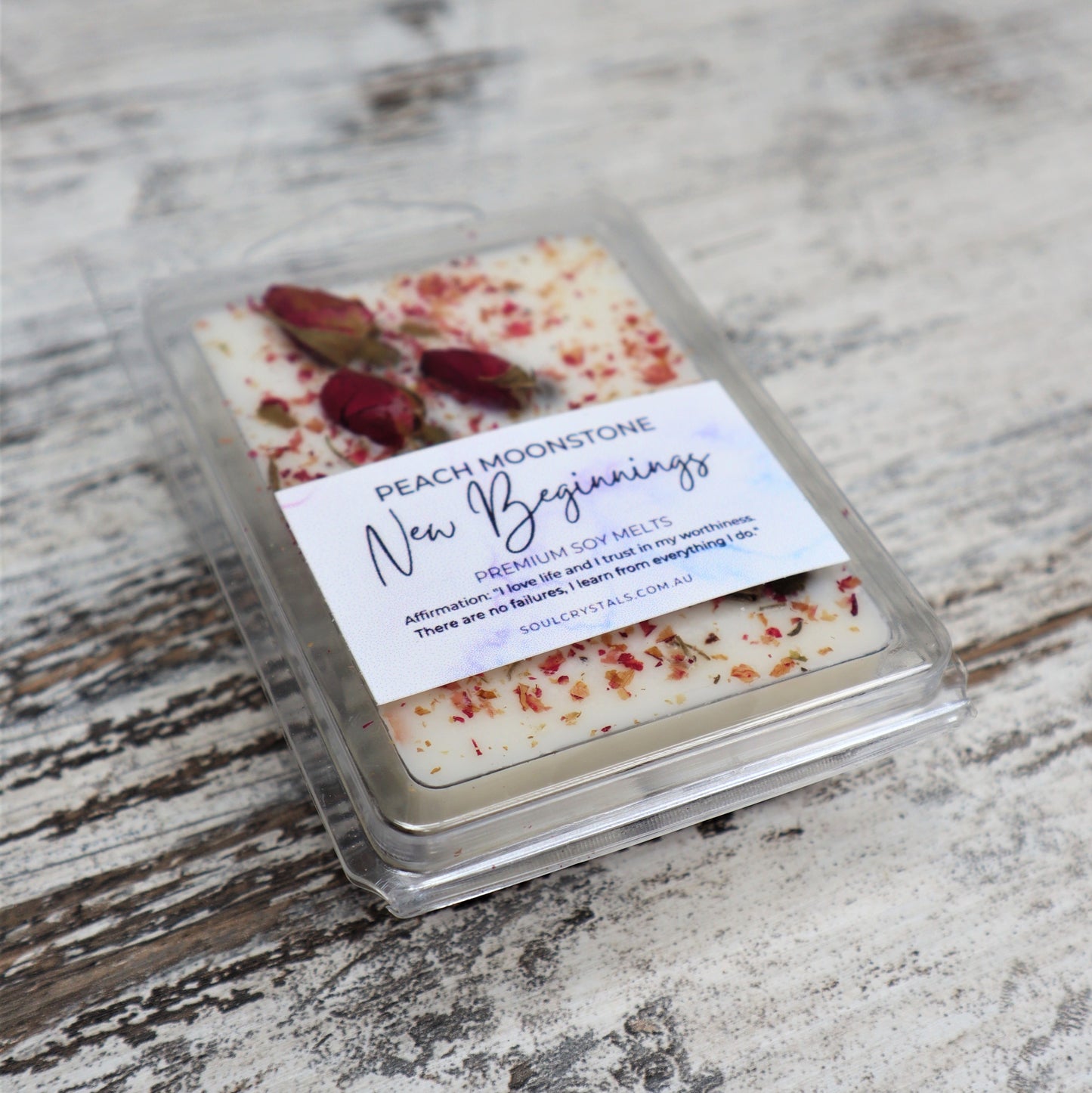 'New Beginnings' Soy Wax Melts | Peach Moonstone