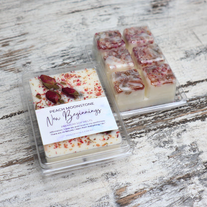 'New Beginnings' Soy Wax Melts | Peach Moonstone