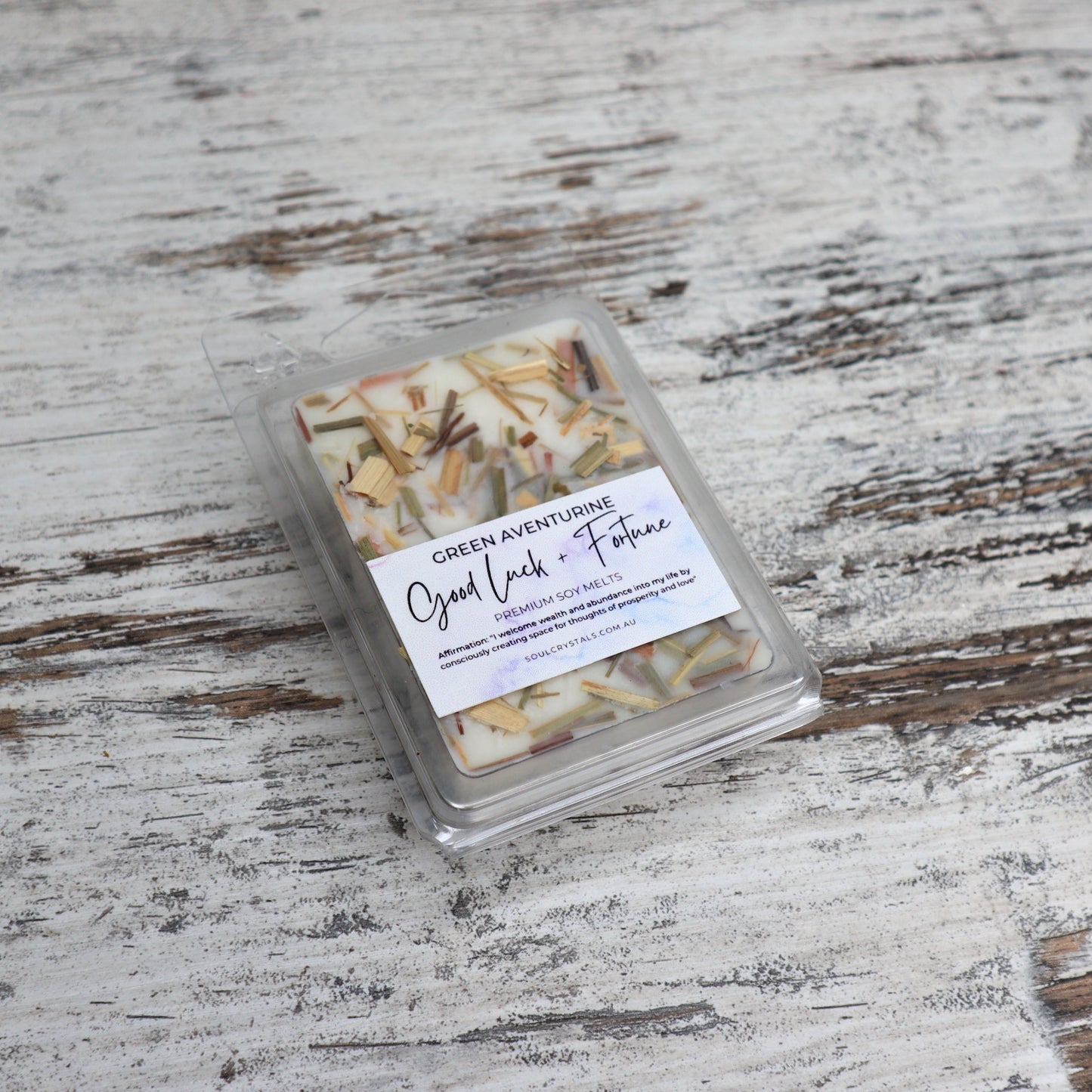 'Good Luck + Fortune' Soy Wax Melts | Green Aventurine