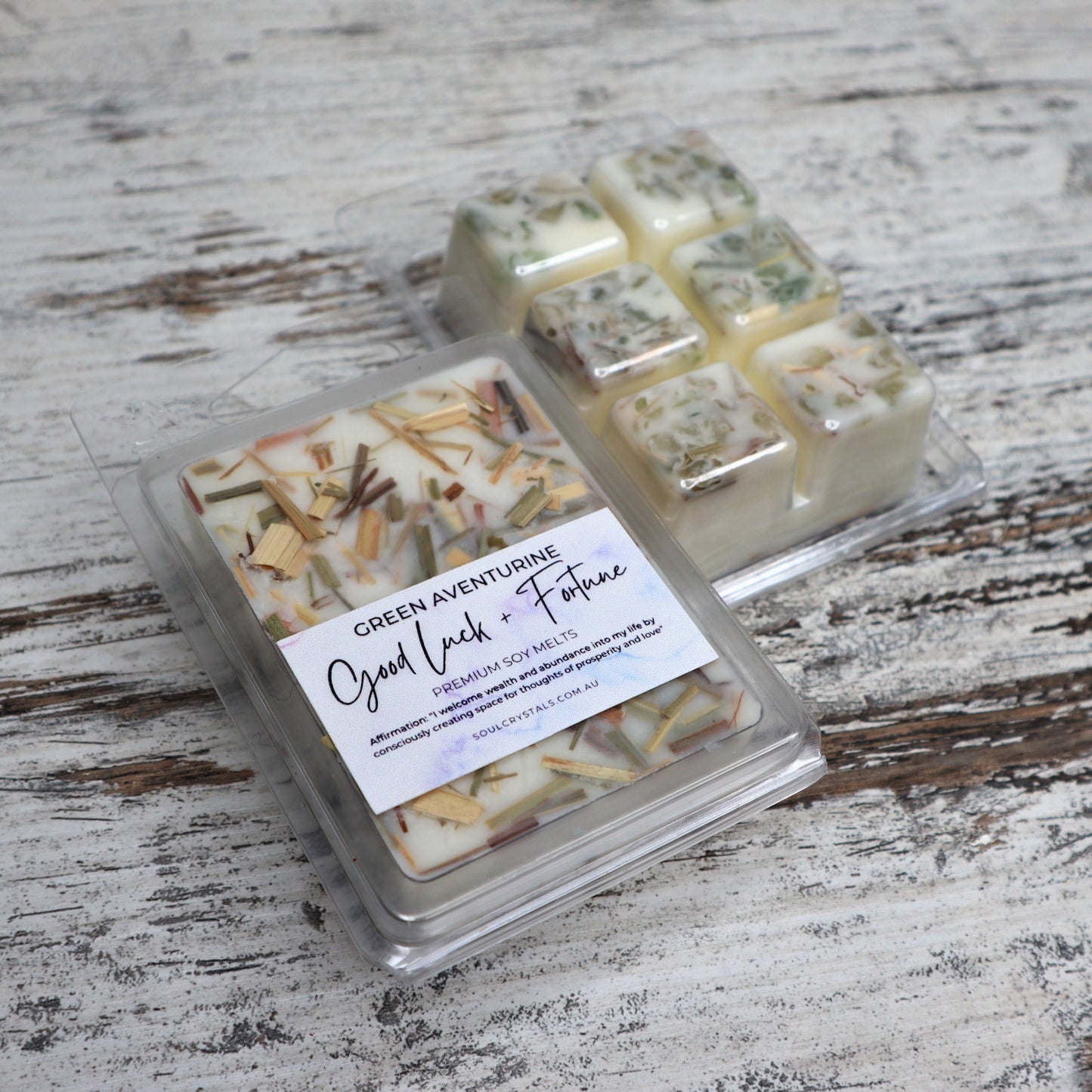 'Good Luck + Fortune' Soy Wax Melts | Green Aventurine