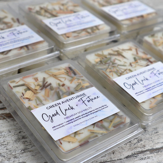 'Good Luck + Fortune' Soy Wax Melts | Green Aventurine
