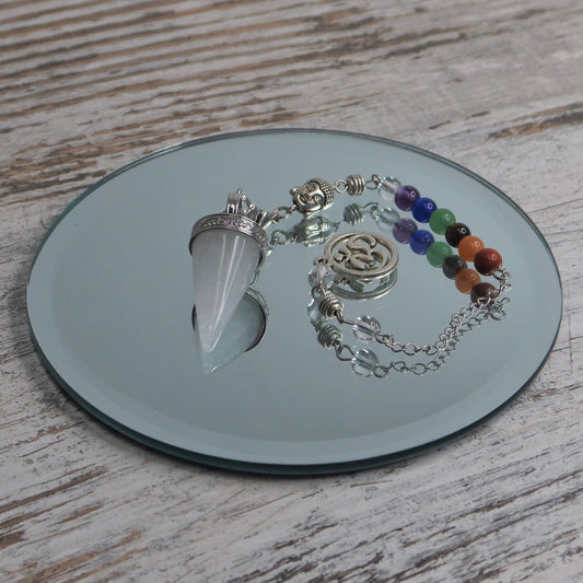 Clear Quartz Pendulum with Chakra Chain | Clarity, Alignment & Amplified Energy
