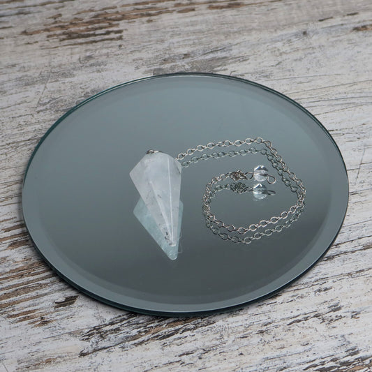 Clear Quartz Faceted Pendulum | Clarity, Intuition & Amplification