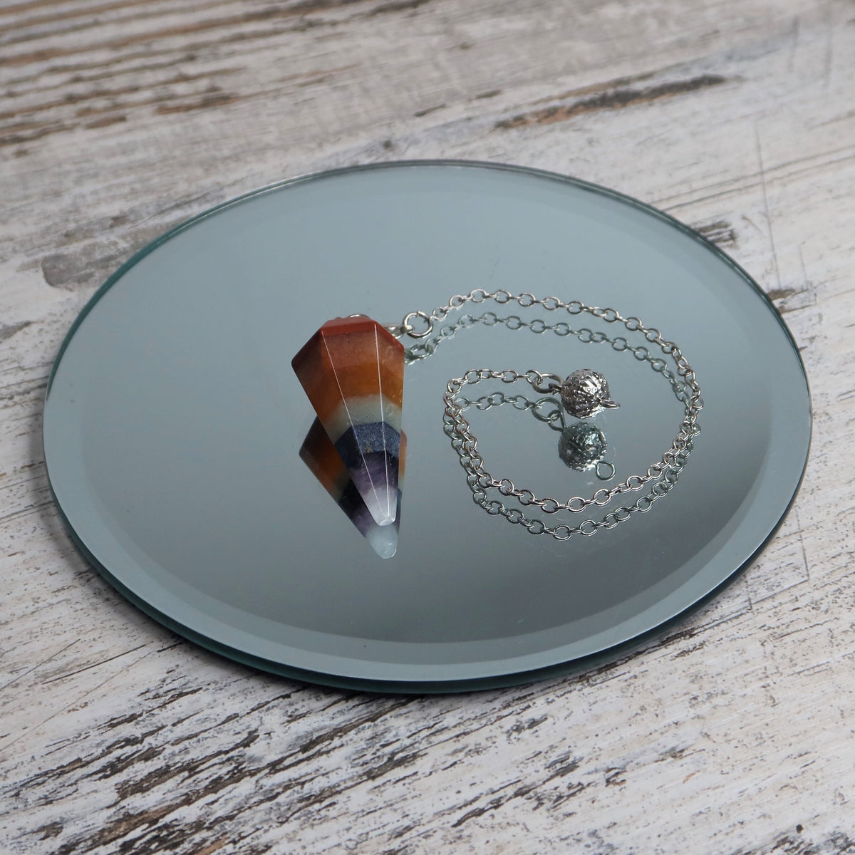 Chakra Bonded Faceted Pendulum | Alignment, Balance &amp; Energy Flow