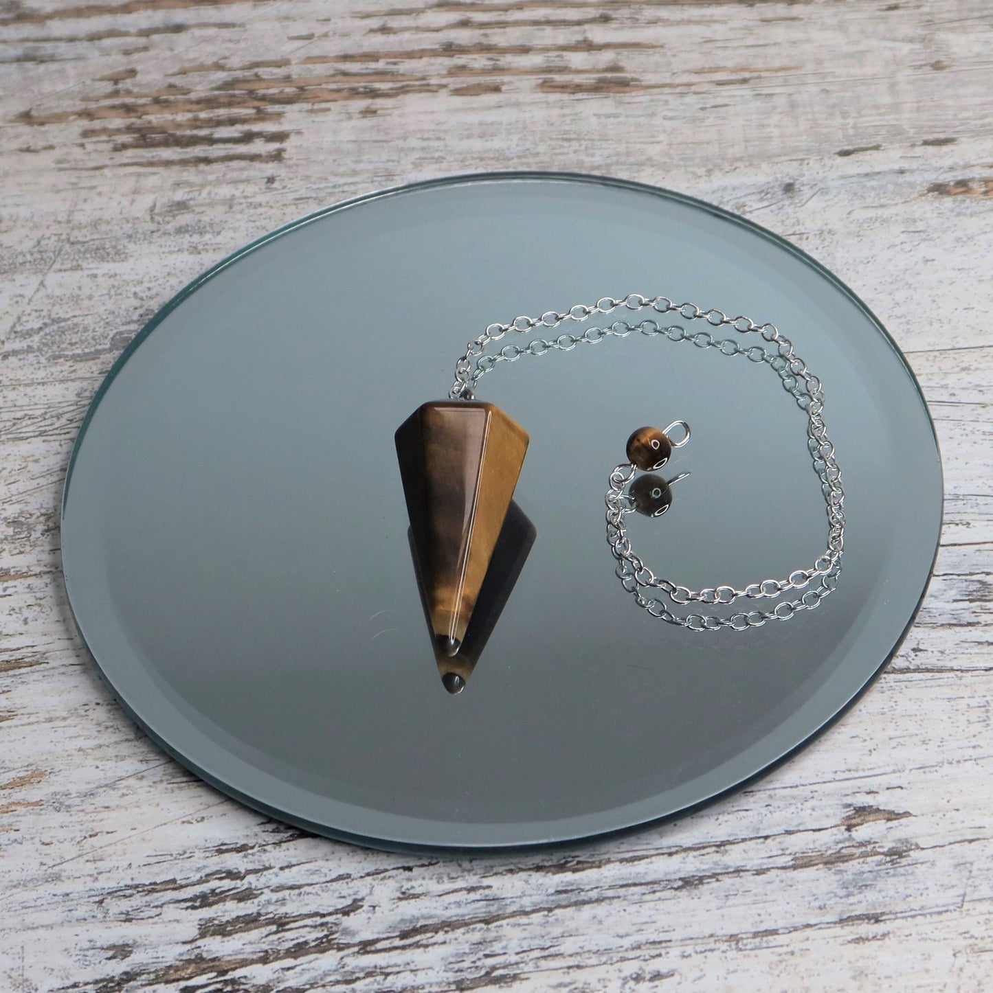 Tiger Eye Faceted Pendulum | Confidence, Protection & Grounded Insight