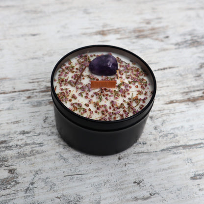 'Chill Pill' Soy Candle Tin | Lepidolite