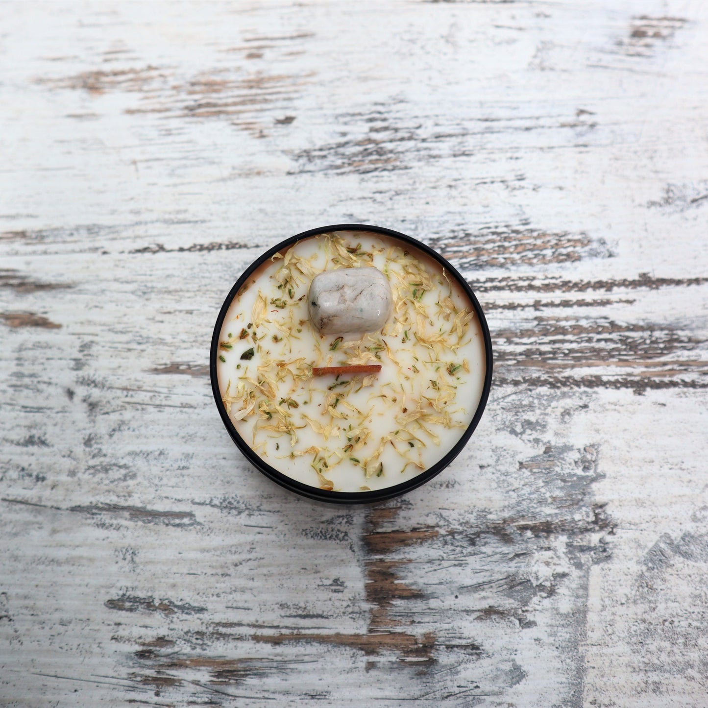 'Good Vibes' Soy Candle Tin | Rainbow Moonstone