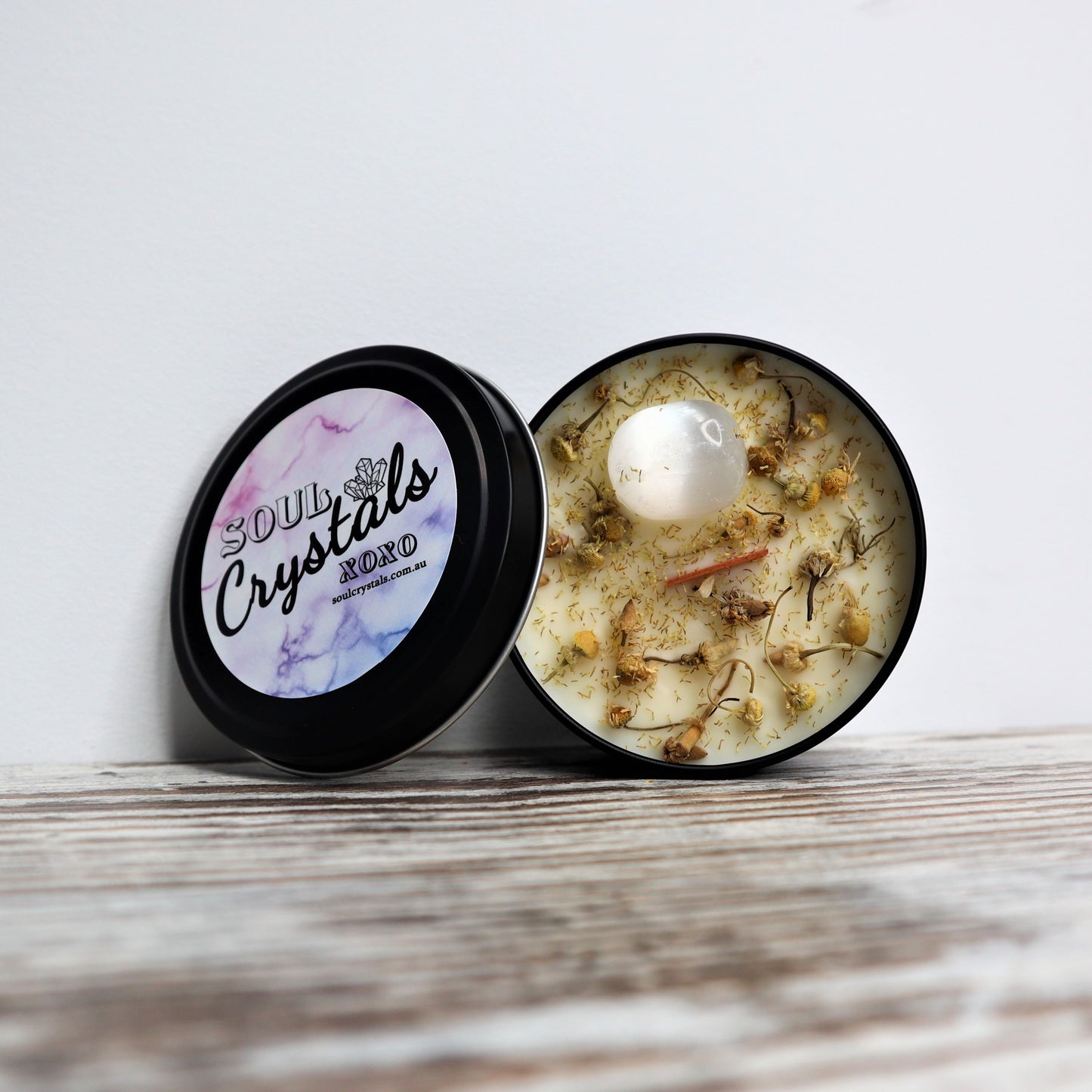 'Higher Self' Soy Candle Tin | Selenite