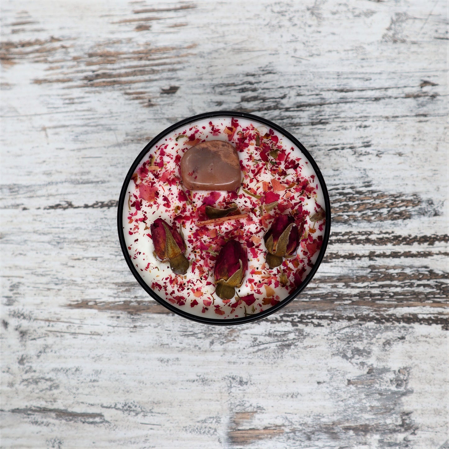 'New Beginnings' Soy Candle Tin | Peach Moonstone