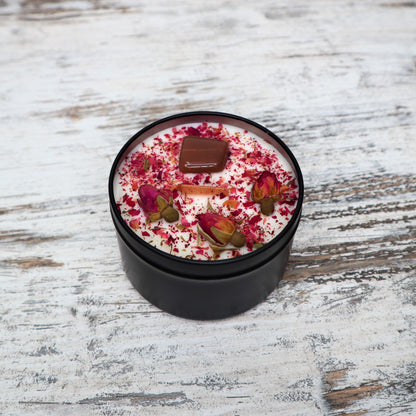 'New Beginnings' Soy Candle Tin | Peach Moonstone