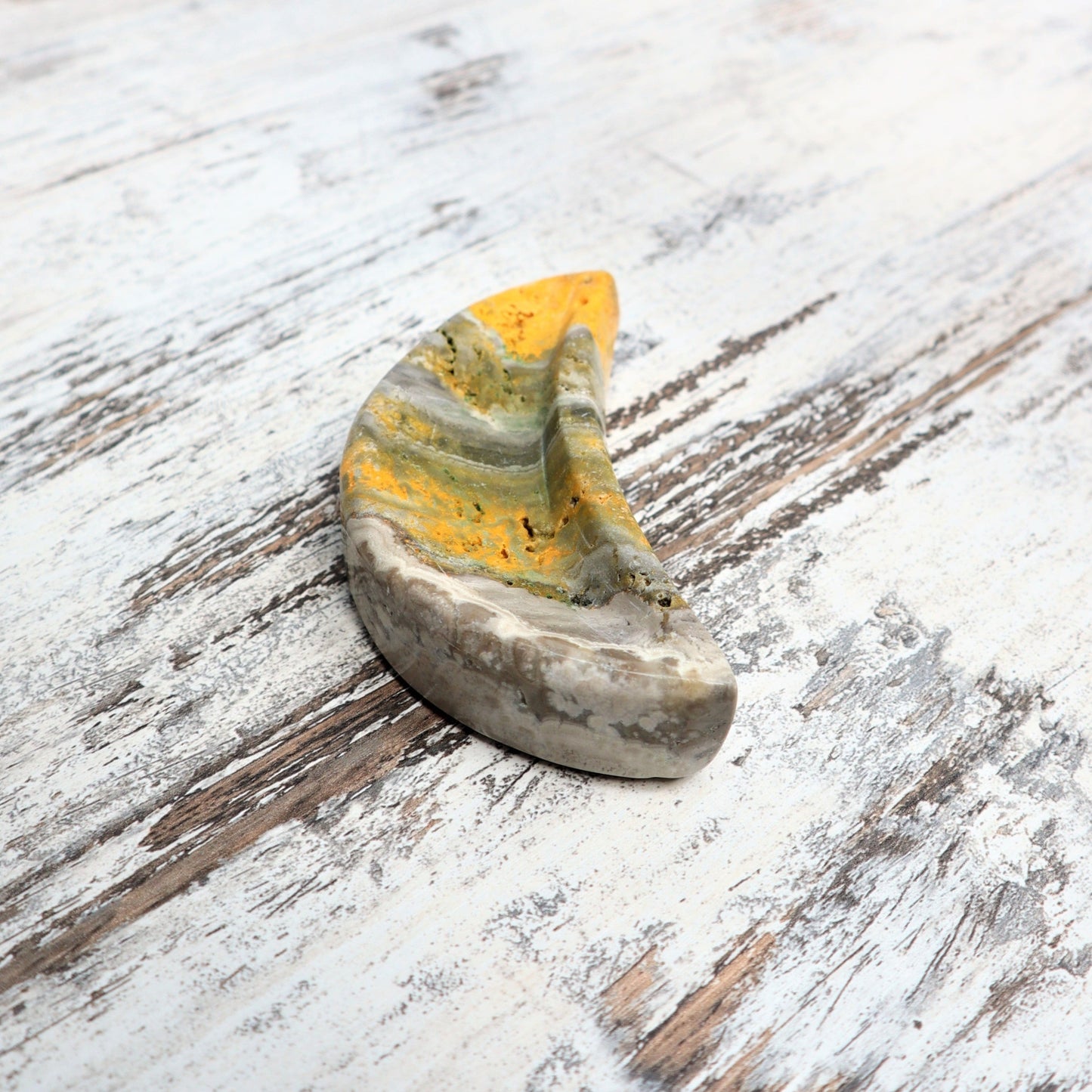 Bumblebee Jasper Moon Bowl | Soul Spark + Energy Shift