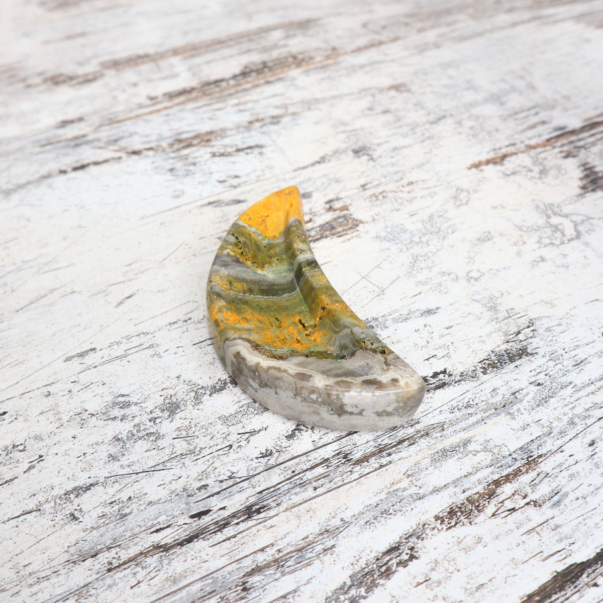Bumblebee Jasper Mini Moon Bowl | Joyful Energy, Personal Growth &amp; Confidence