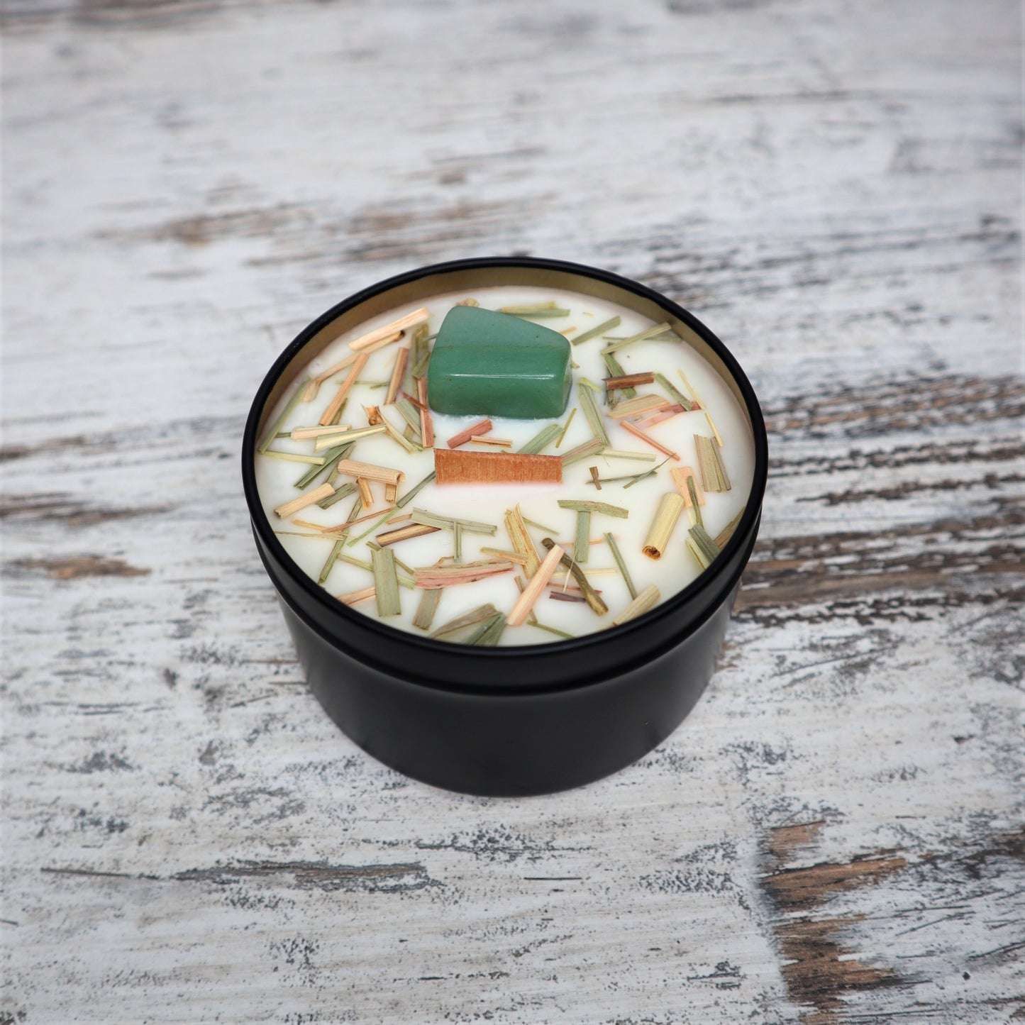 'Good Luck + Fortune' Soy Candle Tin | Green Aventurine