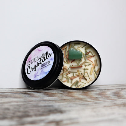'Good Luck + Fortune' Soy Candle Tin | Green Aventurine