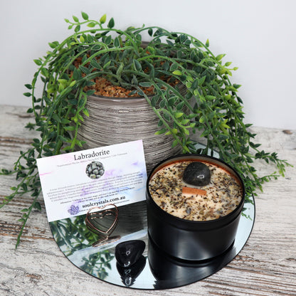 'Metamorphosis' Soy Candle Tin | Labradorite