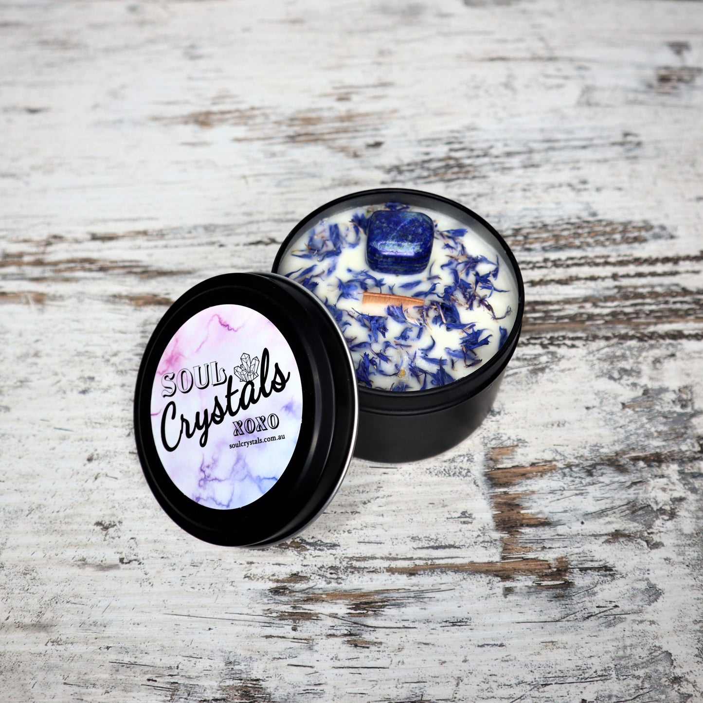 'Wild + Free' Soy Candle Tin | Lapis Lazuli
