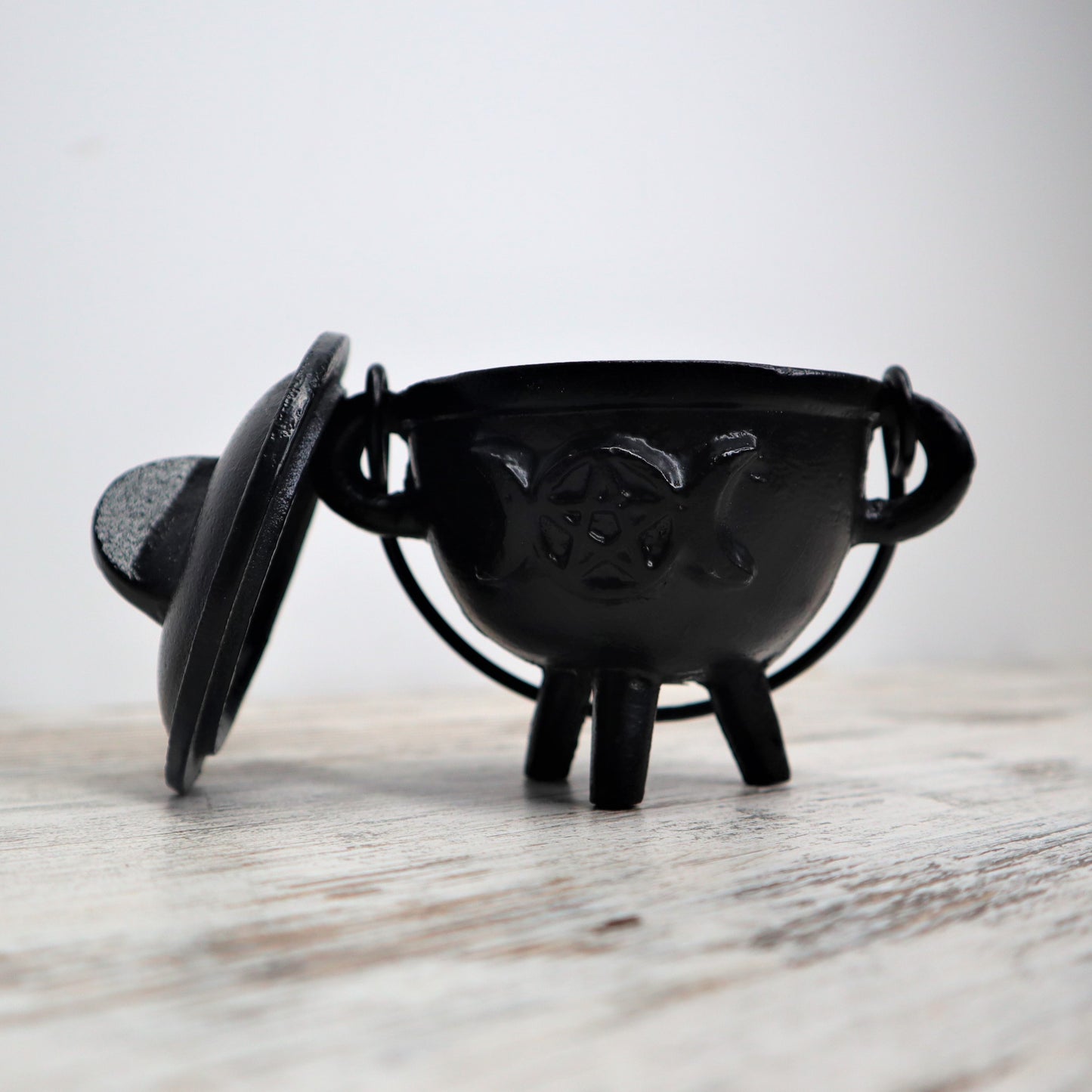 Triple Moon Cast Iron Cauldron | 7.5cm | Protection, Cleansing & Ritual Power